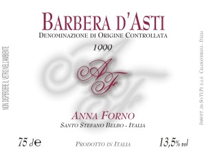 Barbera Linea 'Anna Forno' 1999